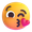 face blowing a kiss